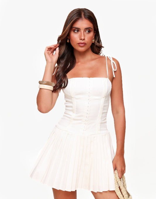 Witte Petite Corset - Jurk - Olivia & Kate