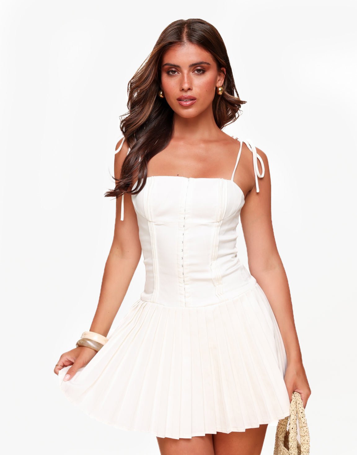 Witte Petite Corset - Jurk - Olivia & Kate