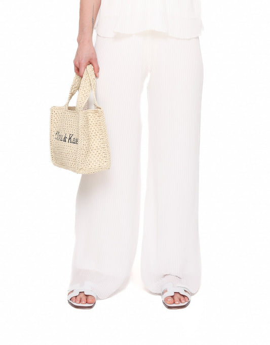 Witte Plissé - Pantalon - Olivia & Kate