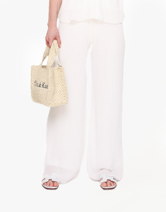 Witte Plissé - Pantalon - Olivia & Kate