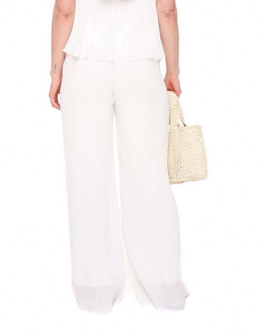 Witte Plissé - Pantalon - Olivia & Kate