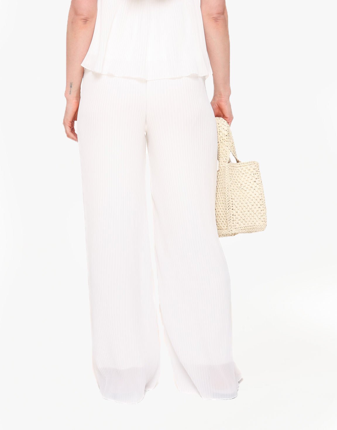 Witte Plissé - Pantalon - Olivia & Kate