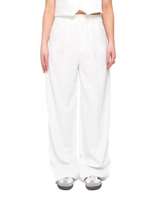 Witte STUDIO Wijde - Pantalon - Olivia & Kate