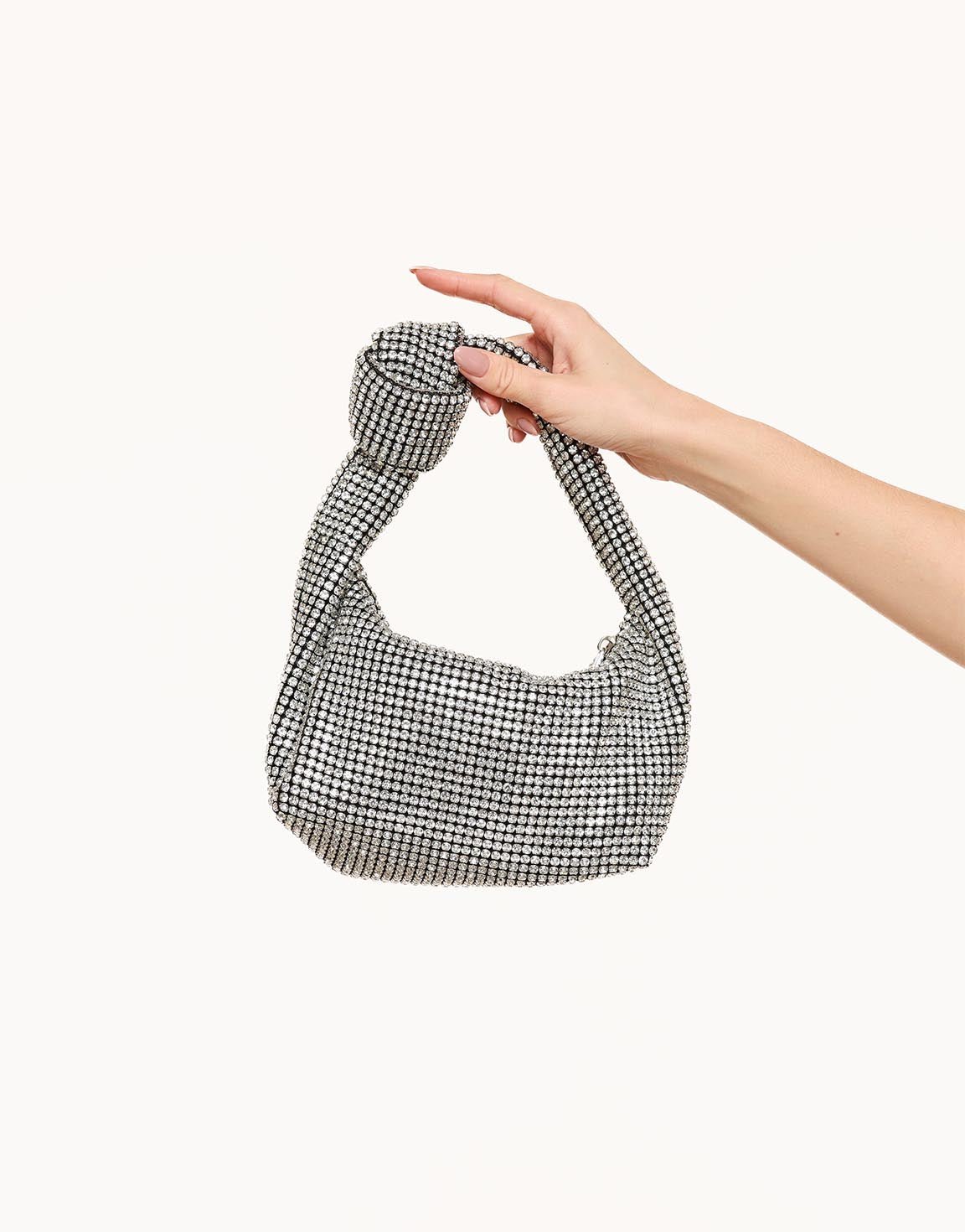 Zilveren Glitter Stenen - Tas - Olivia & Kate
