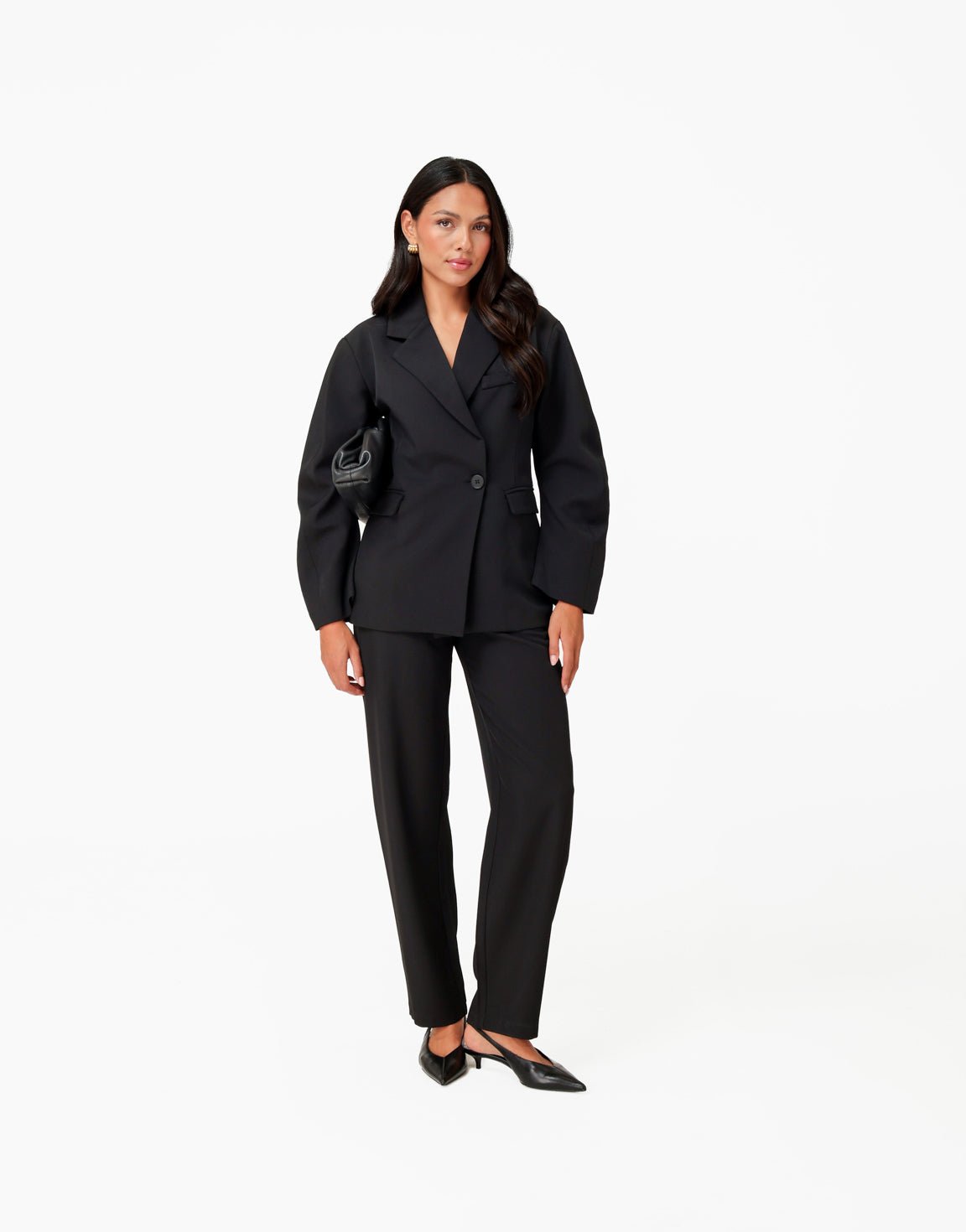 Zwarte Ballonmouwen Details - Blazer - Olivia & Kate