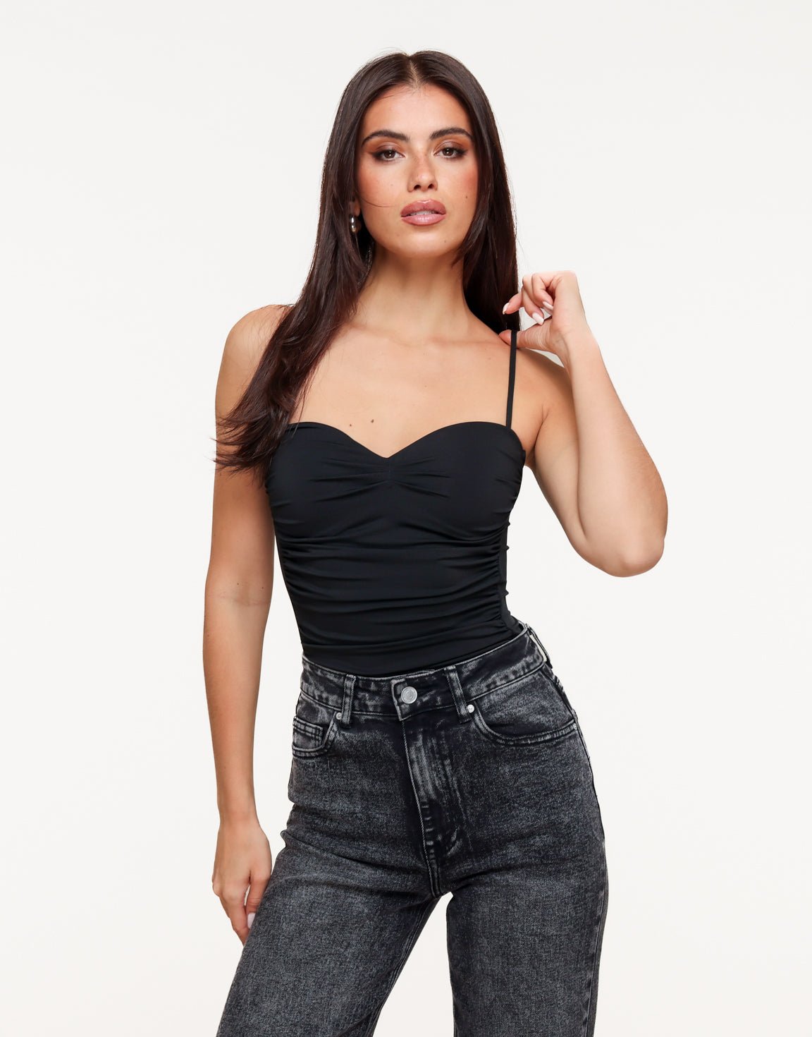 Zwarte Basic Aangesloten - Body - Olivia & Kate