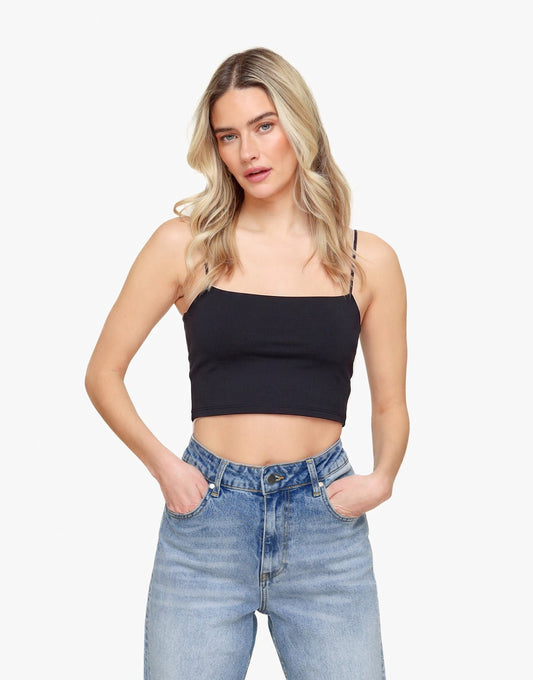 Zwarte Basic Bandeau - Top - Olivia & Kate