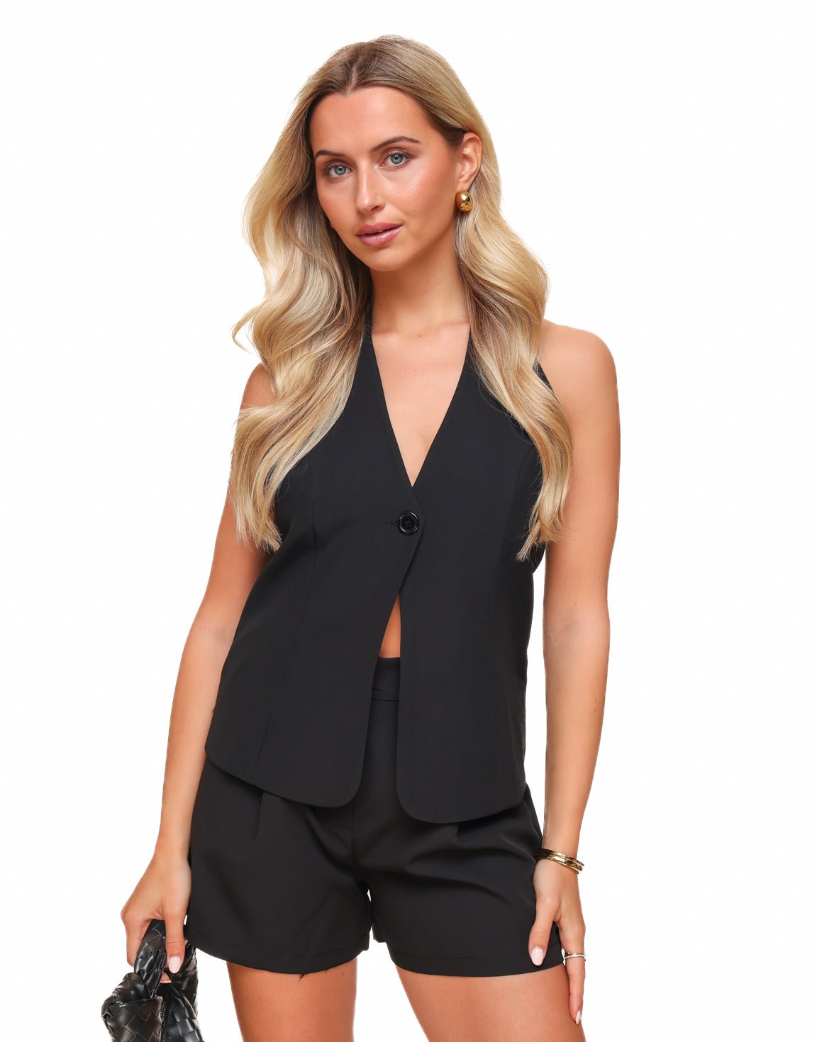 Zwarte Basic Lage Halter - Set - Olivia & Kate