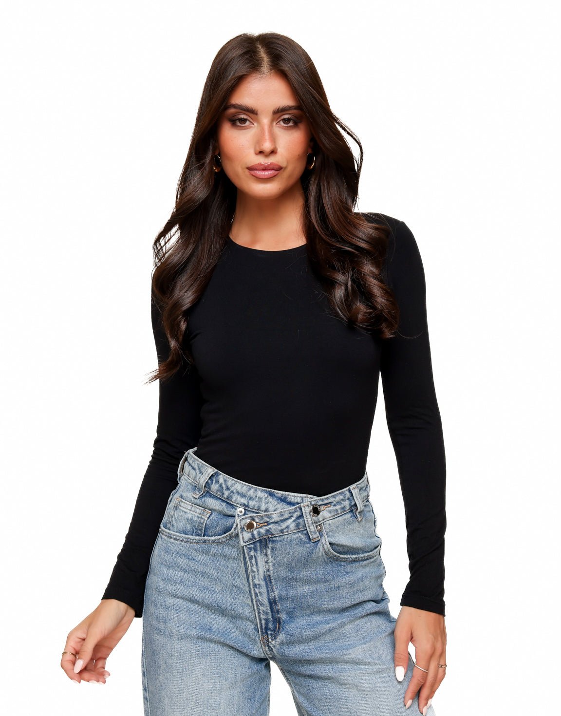 Zwarte Basic LS - Top - Olivia & Kate