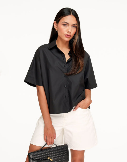 Zwarte Basic SS - Blouse - Olivia & Kate