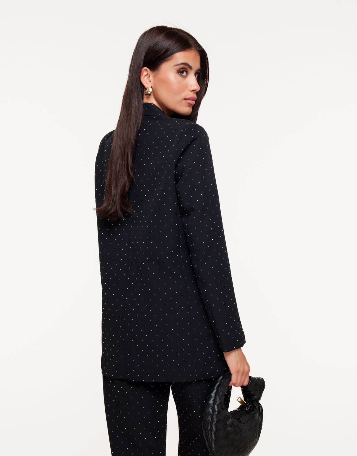 Zwarte Basic Zilveren Glitter Stenen - Set - Olivia & Kate