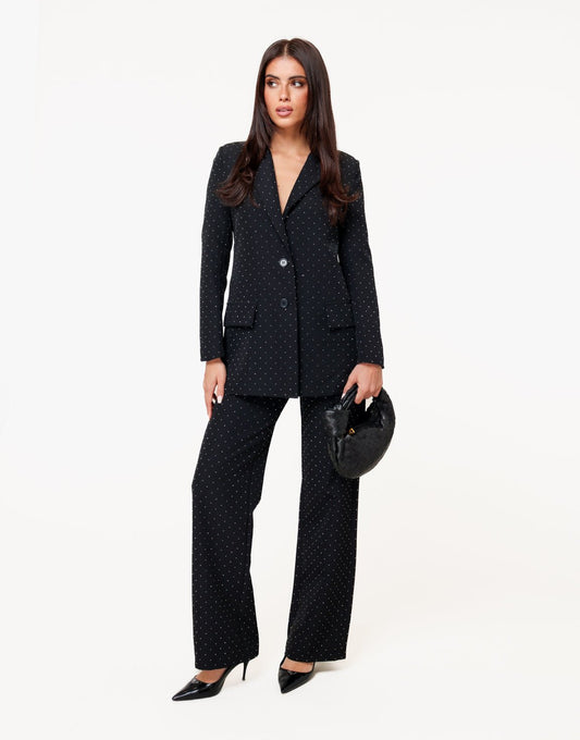 Zwarte Basic Zilveren Glitter Stenen - Set - Olivia & Kate