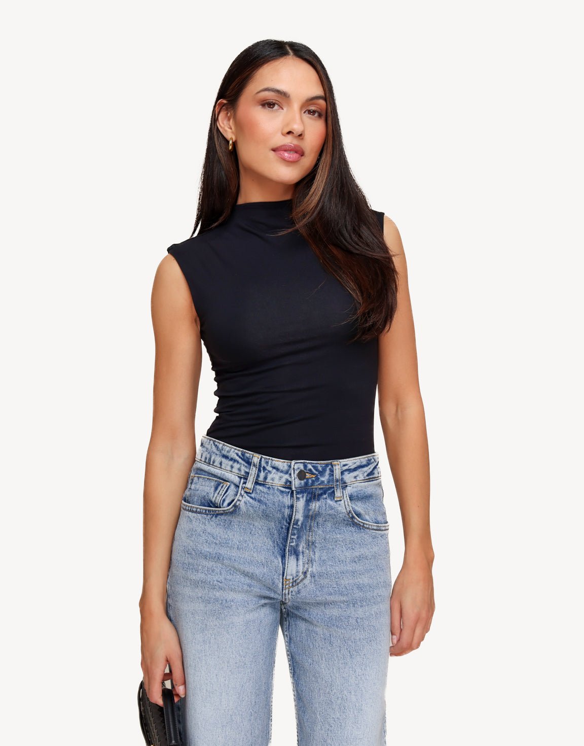 Zwarte Col SS - Top - Olivia & Kate