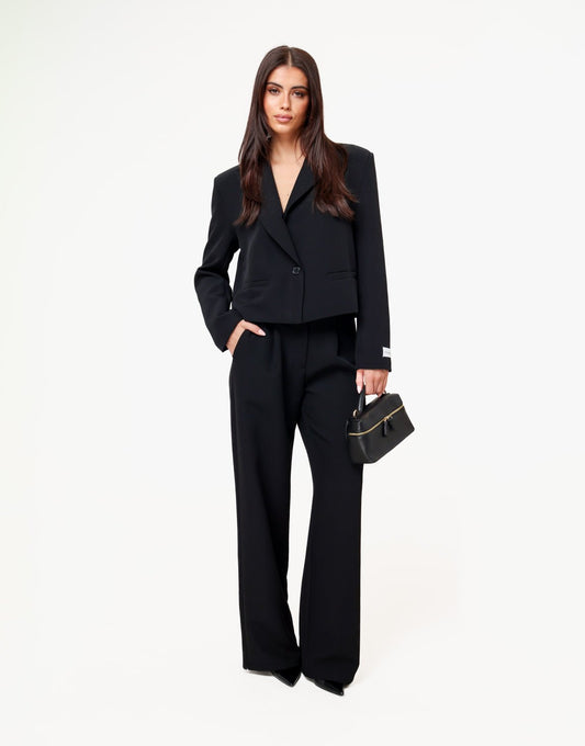Zwarte Cropped - Blazer - Olivia & Kate