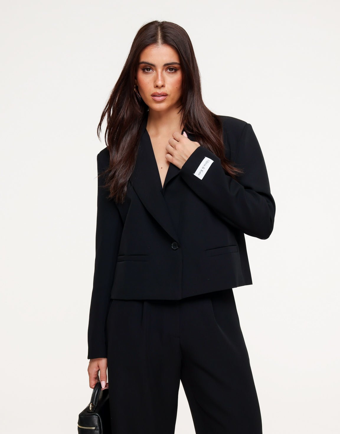 Zwarte Cropped - Blazer - Olivia & Kate