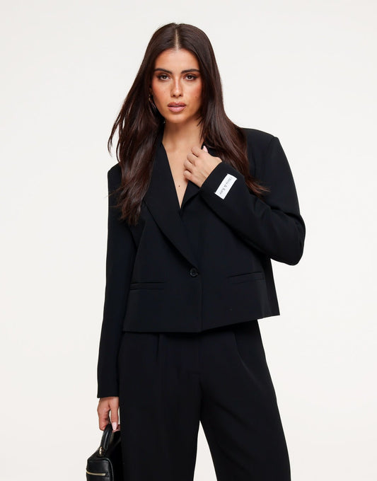 Zwarte Cropped - Blazer - Olivia & Kate