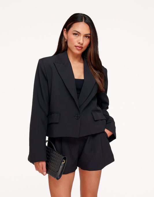 Zwarte Cropped Zak Detail - Set - Olivia & Kate