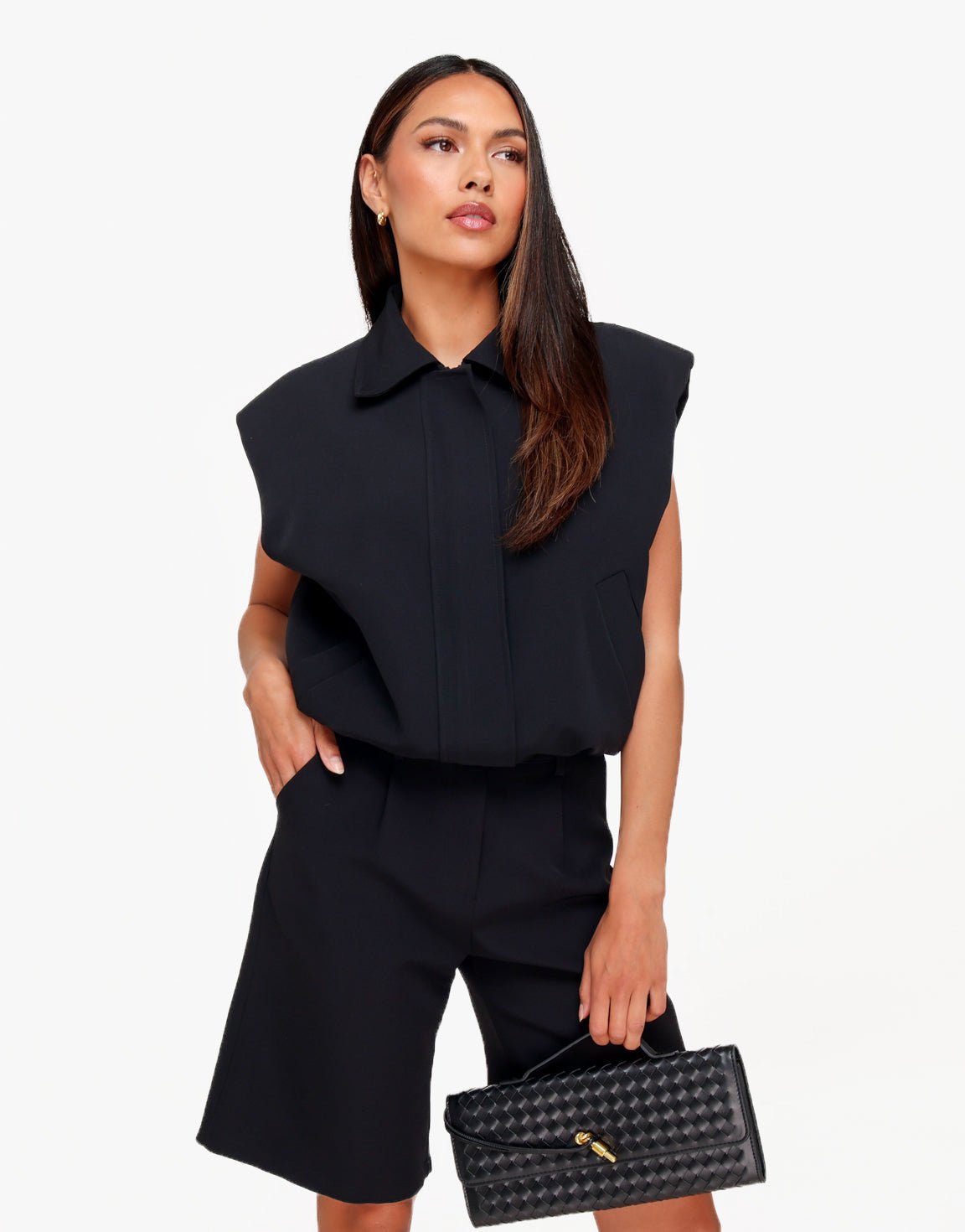 Zwarte Edit Schouder Pads - Gilet - Olivia & Kate