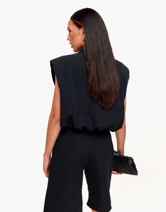 Zwarte Edit Schouder Pads - Gilet - Olivia & Kate