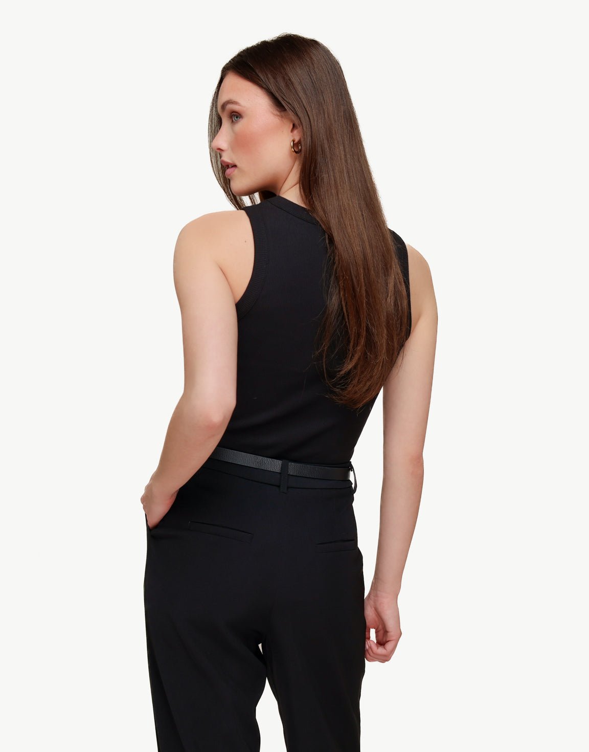 Zwarte Fine Rib - Top - Olivia & Kate