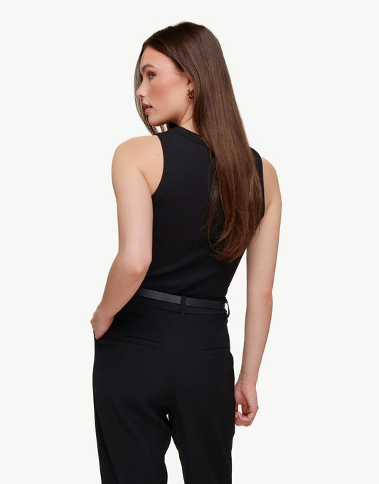 Zwarte Fine Rib - Top - Olivia & Kate