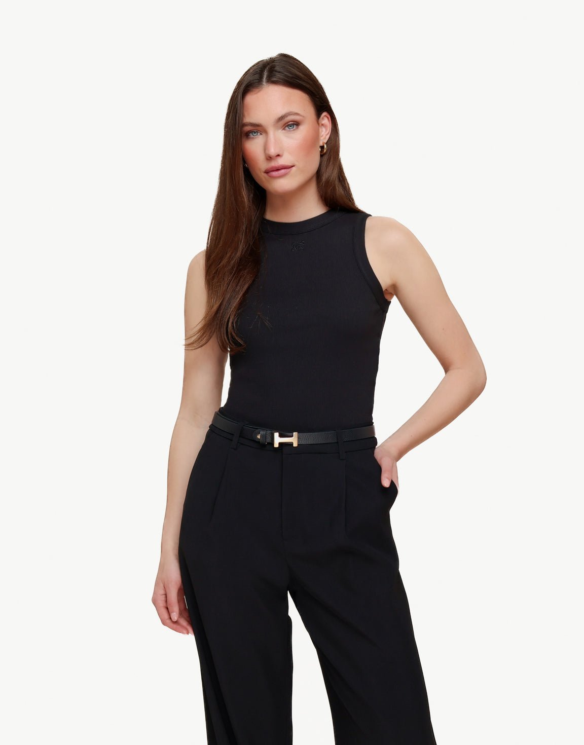 Zwarte Fine Rib - Top - Olivia & Kate