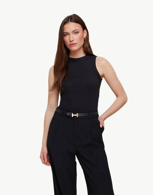 Zwarte Fine Rib - Top - Olivia & Kate