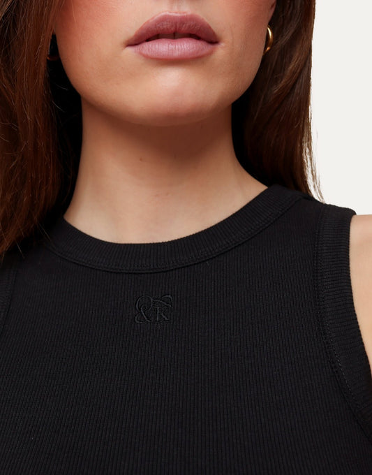 Zwarte Fine Rib - Top - Olivia & Kate