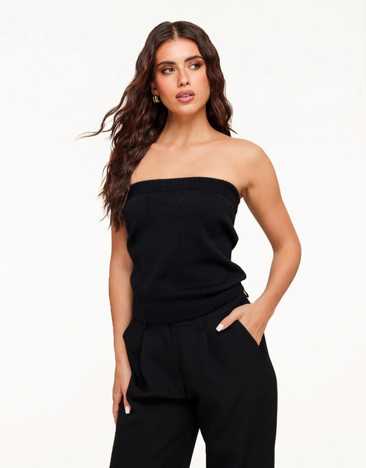 Black Knitted Tube - Top - Olivia & Kate