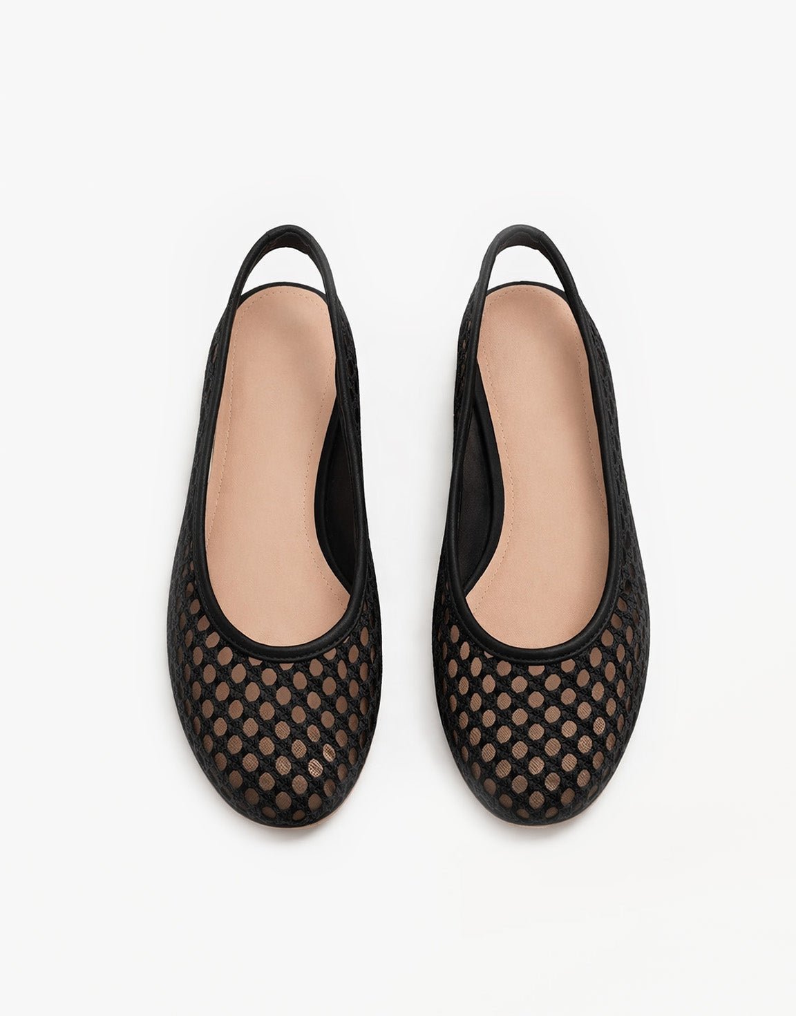 Zwarte Gehaakte Open Achterkant - Ballerina's - Olivia & Kate