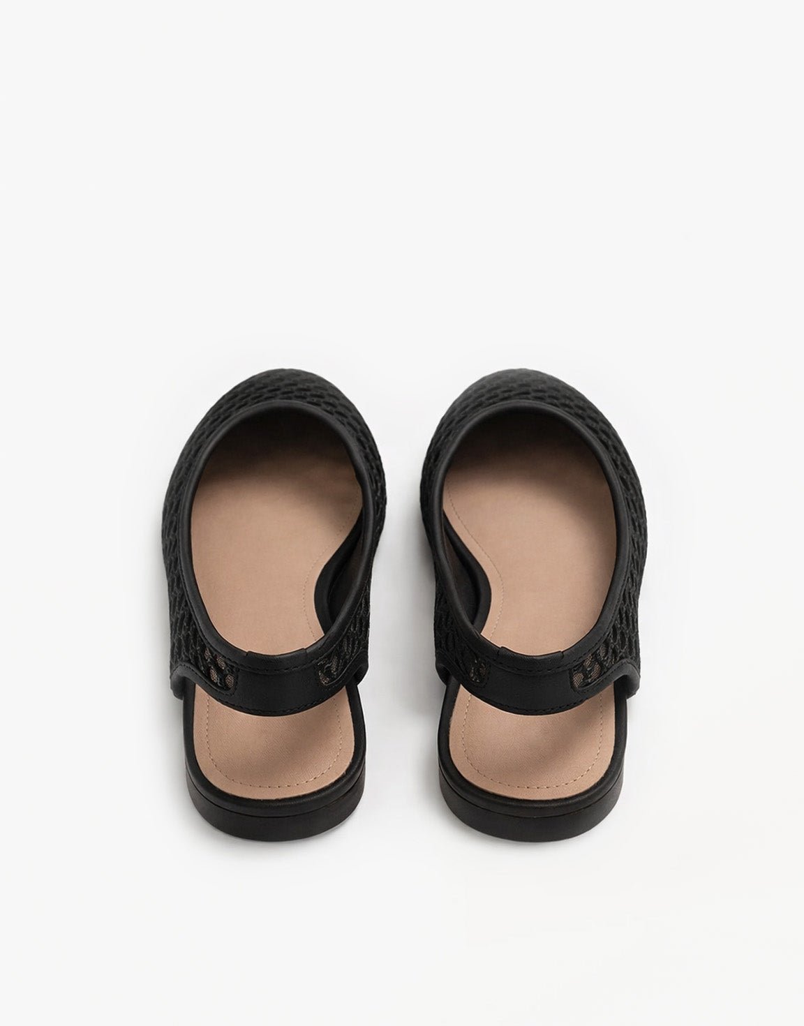 Zwarte Gehaakte Open Achterkant - Ballerina's - Olivia & Kate