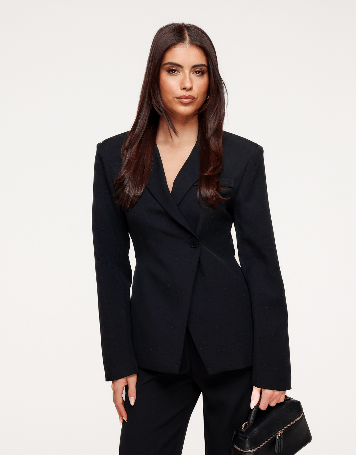 Zwarte Getailleerde Glitter Stenen - Blazer - Olivia & Kate