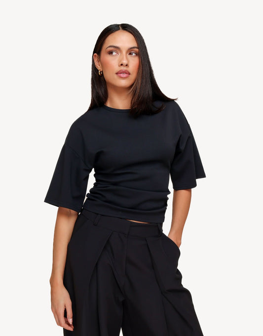 Zwarte Getailleerde - T-shirt - Olivia & Kate