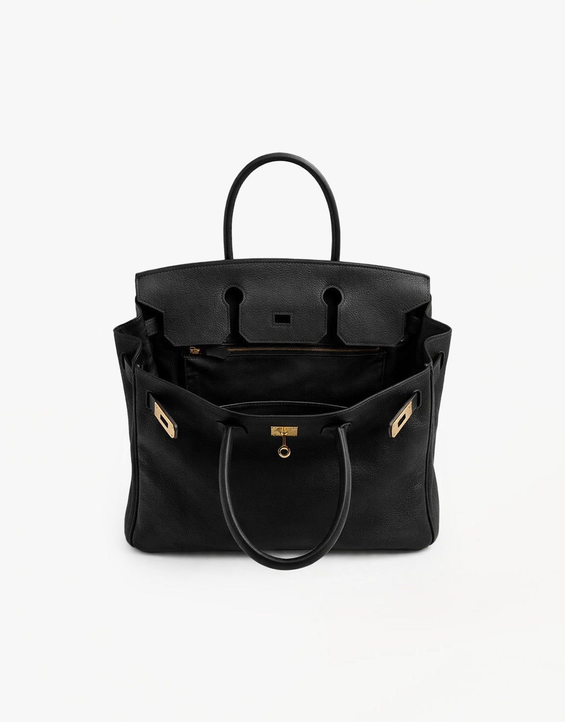 Zwarte Grote Gouden Details - Tas - Olivia & Kate