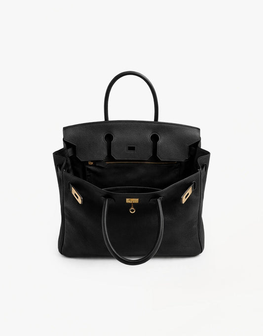 Zwarte Grote Gouden Details - Tas - Olivia & Kate