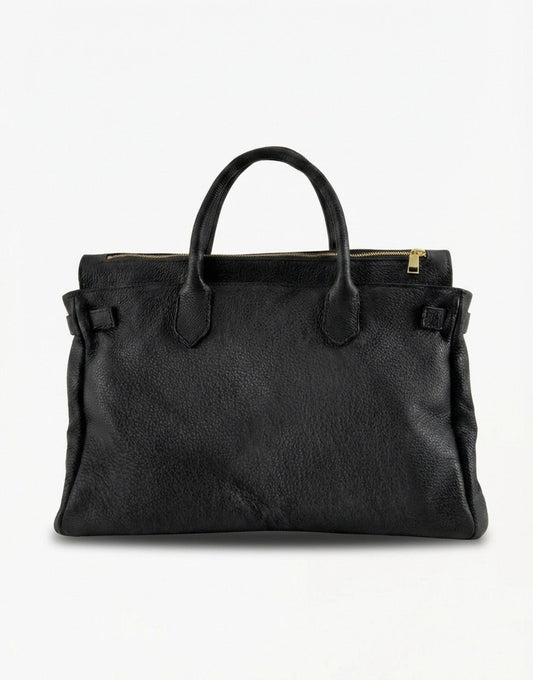 Zwarte Grote Gouden Details - Tas - Olivia & Kate