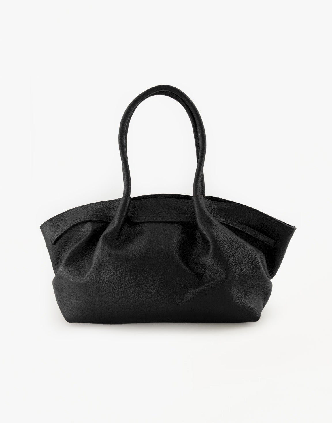 Zwarte Grote Leren Shopper - Tas - Olivia & Kate