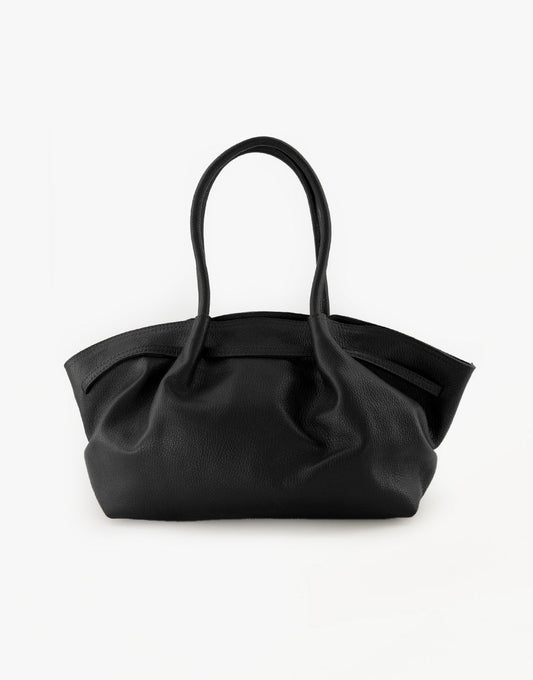 Zwarte Grote Leren Shopper - Tas - Olivia & Kate