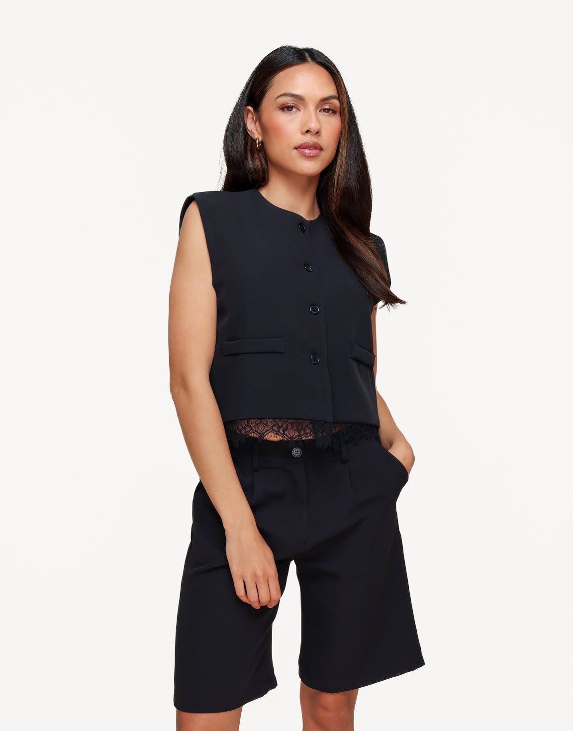 Zwarte Kanten F/W Edit Cropped - Gilet - Olivia & Kate