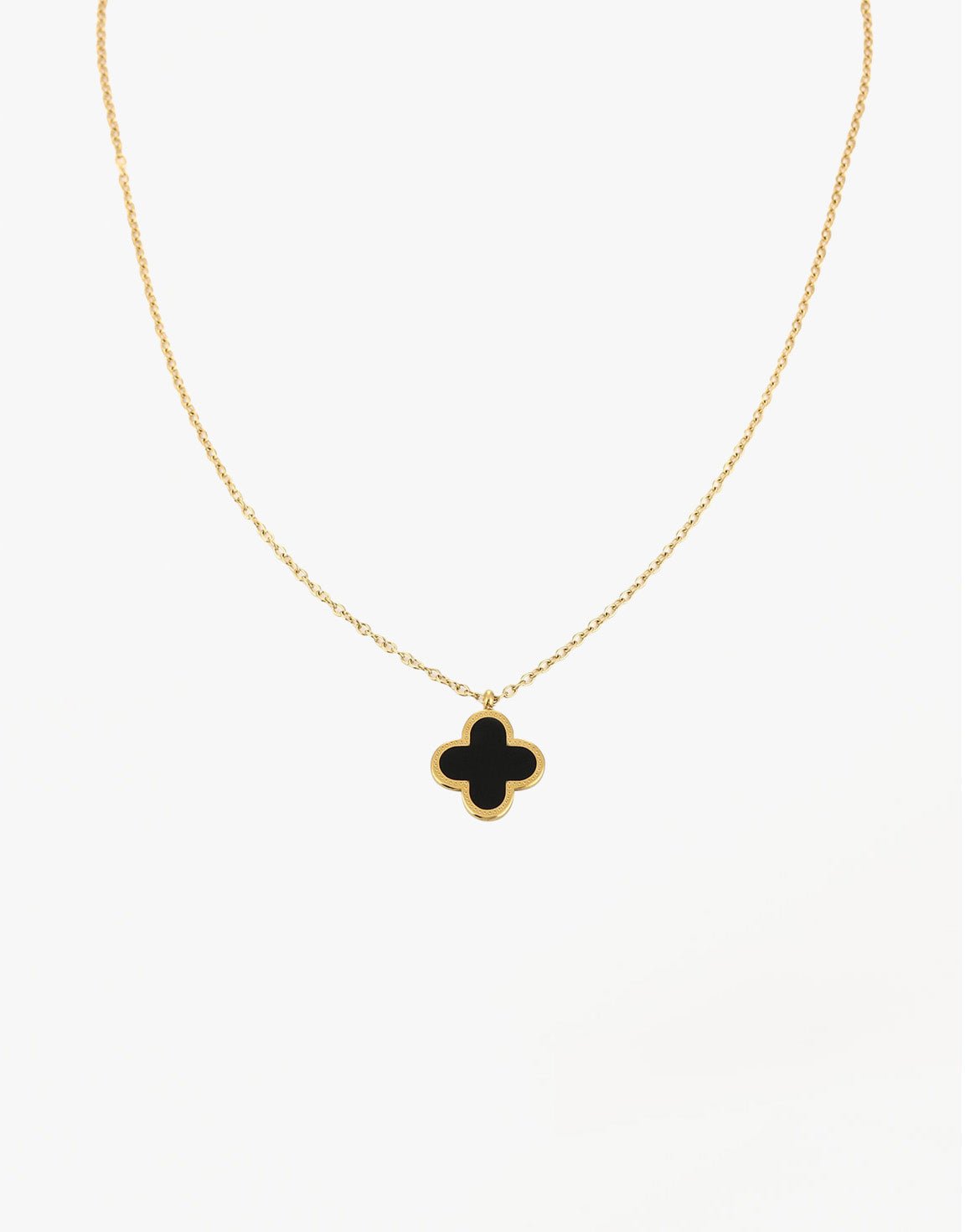 Zwarte Klaver - Ketting - Olivia & Kate