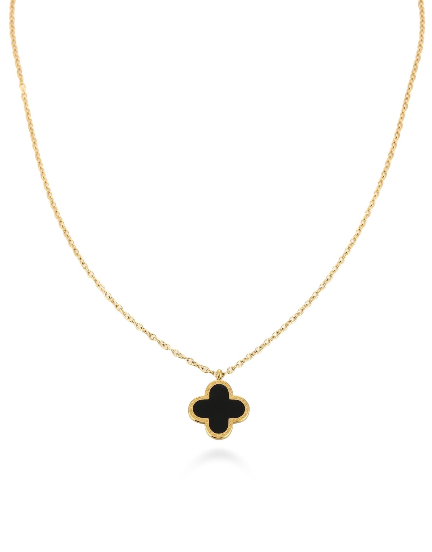 Zwarte Klaver - Ketting - Olivia & Kate