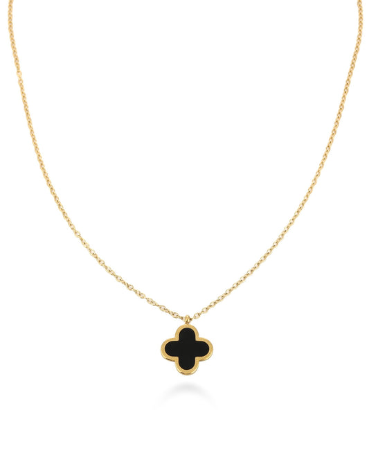 Zwarte Klaver - Ketting - Olivia & Kate
