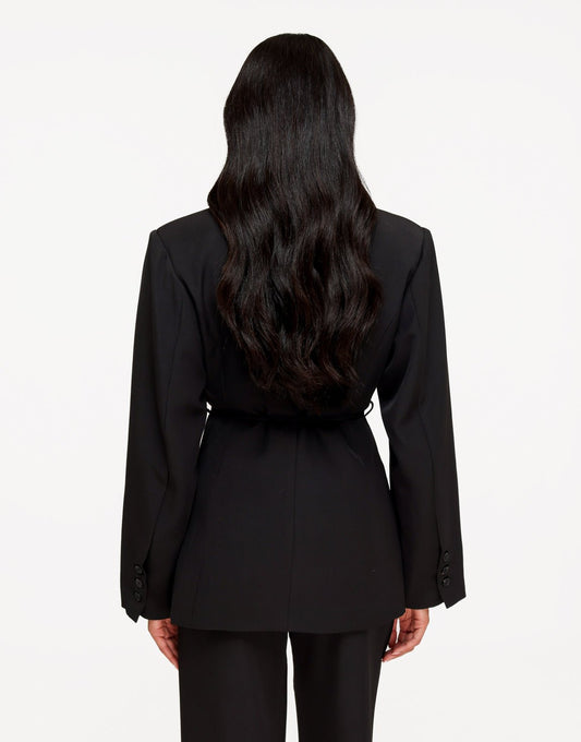 Zwarte Lange Ceintuur - Blazer - Olivia & Kate