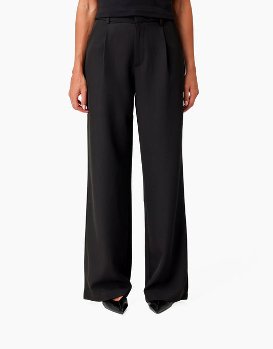 Zwarte Lange Plooien - Pantalon - Olivia & Kate