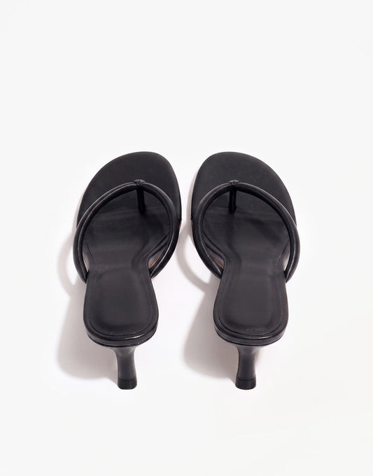 Zwarte Mid Hak - Teenslipper - Olivia & Kate