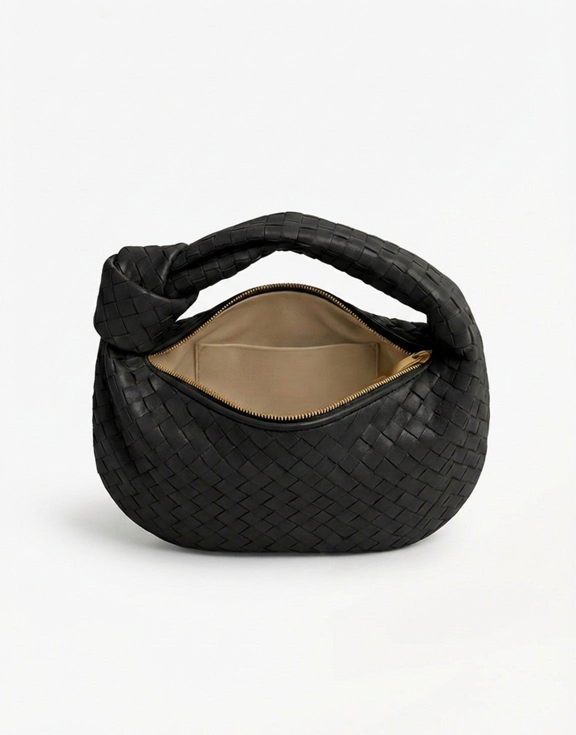 Zwarte Middel Gevlochten - Tas - Olivia & Kate