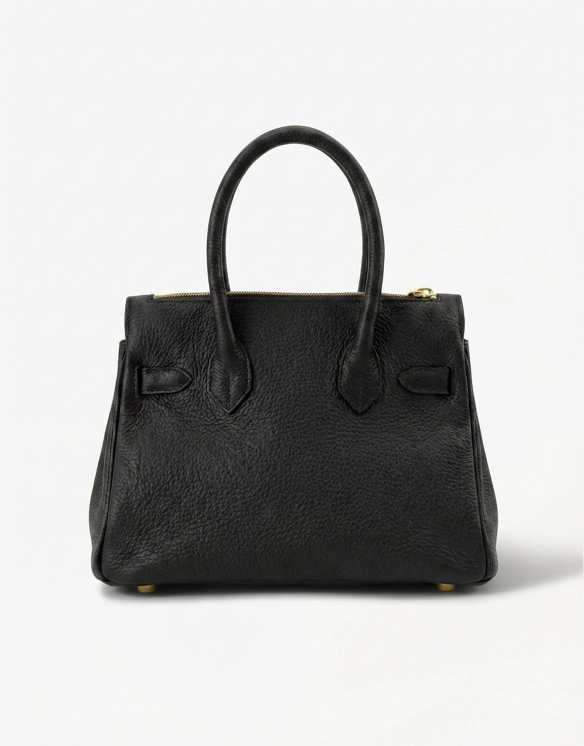 Zwarte Middel Gouden Detail - Tas - Olivia & Kate