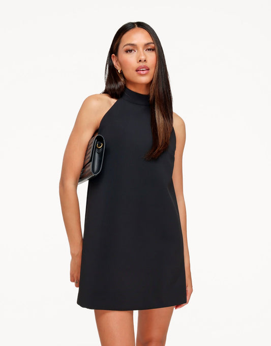 Zwarte Mouwloze Hoge Hals - Jurk - Olivia & Kate