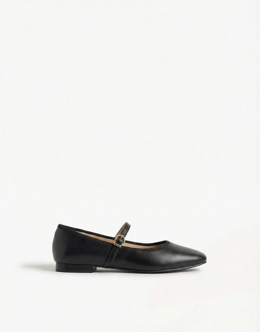 Black Open Buckle - Ballerinas - Olivia & Kate