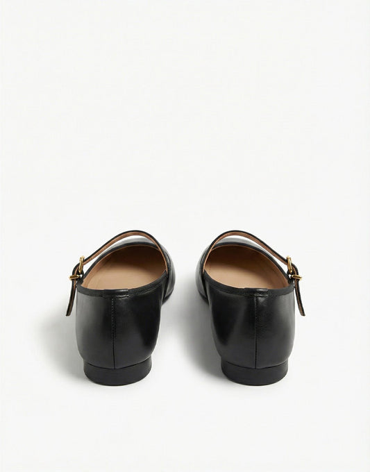 Black Open Buckle - Ballerinas - Olivia & Kate